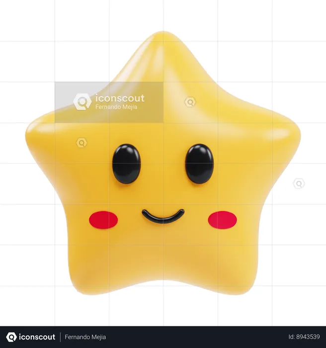 Estrela Emoji 3D Icon