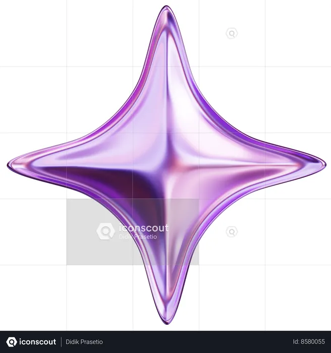 Estrela abstrata  3D Icon