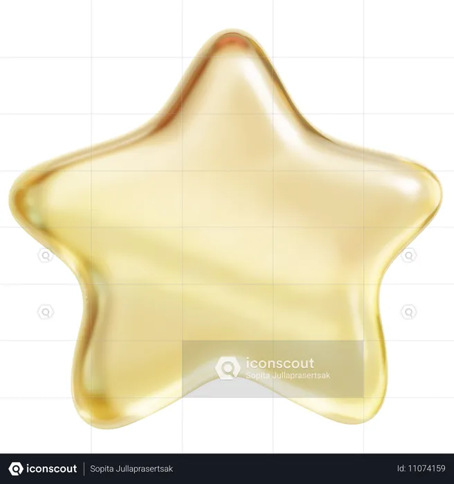 Estrela amarela  3D Icon