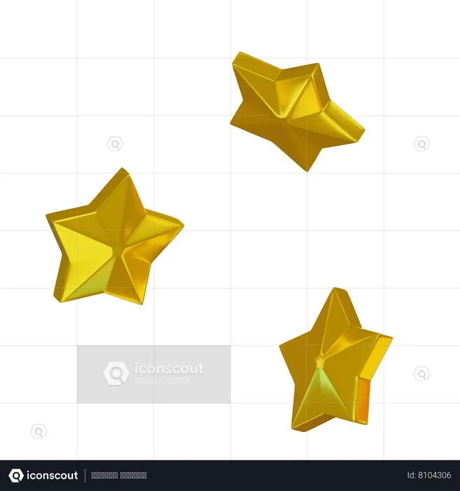 Estrela Brilhante  3D Icon