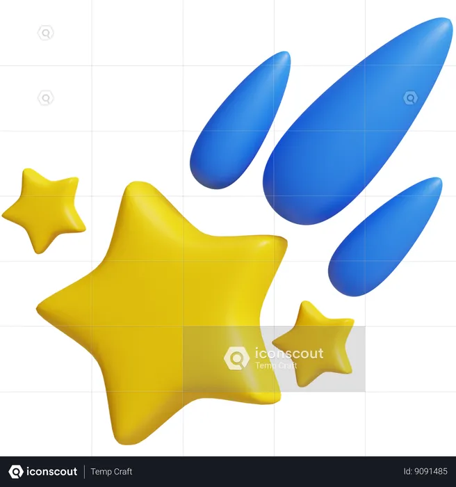 Estrela cadente  3D Icon