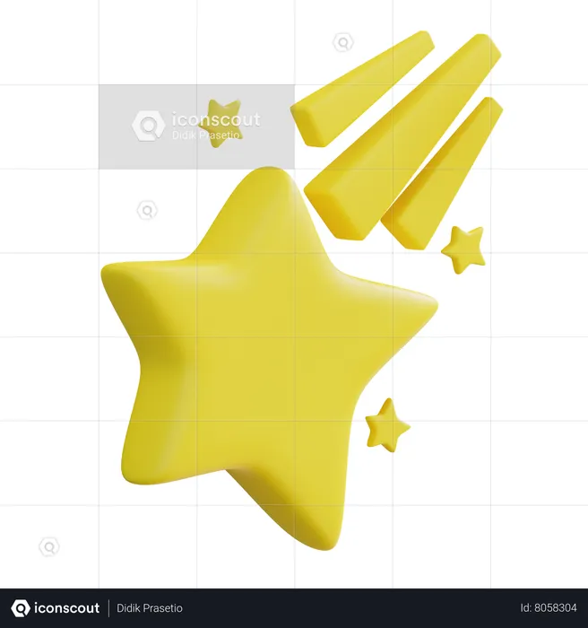 Estrela cadente  3D Icon