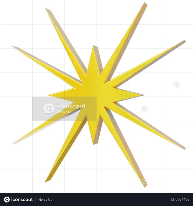 Estrela cintilante  3D Icon