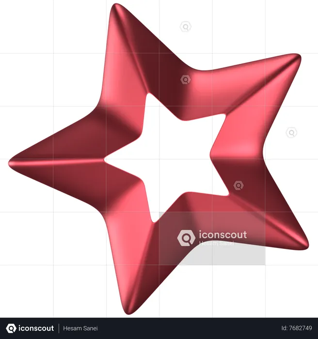 Forma abstrata de estrela  3D Icon