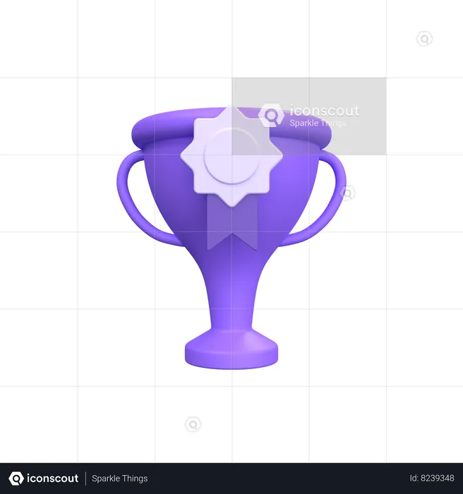 Troféu estrela  3D Icon