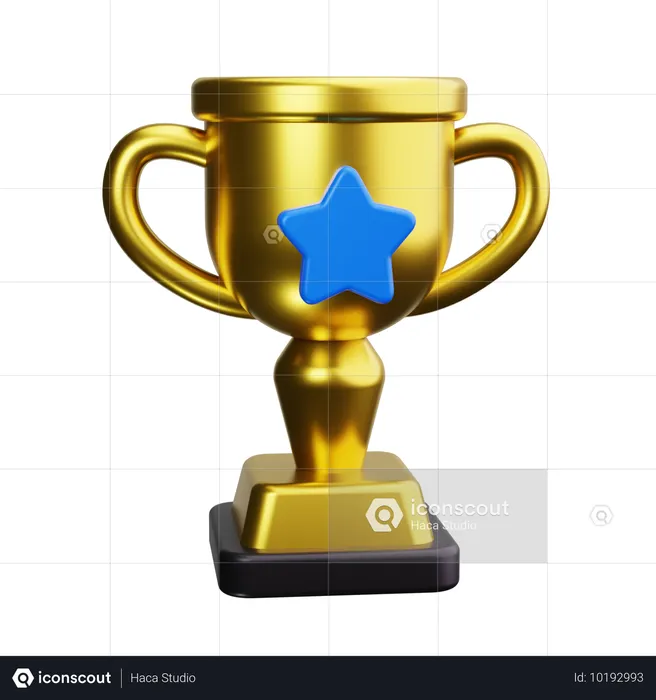 Troféu estrela  3D Icon