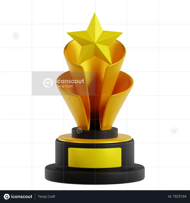 Troféu Estrela 2  3D Icon