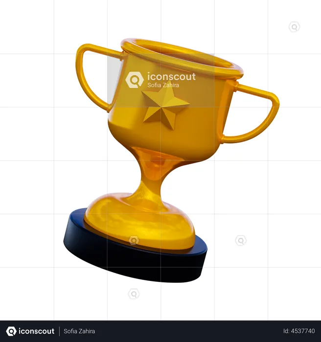 Troféu estrela  3D Illustration