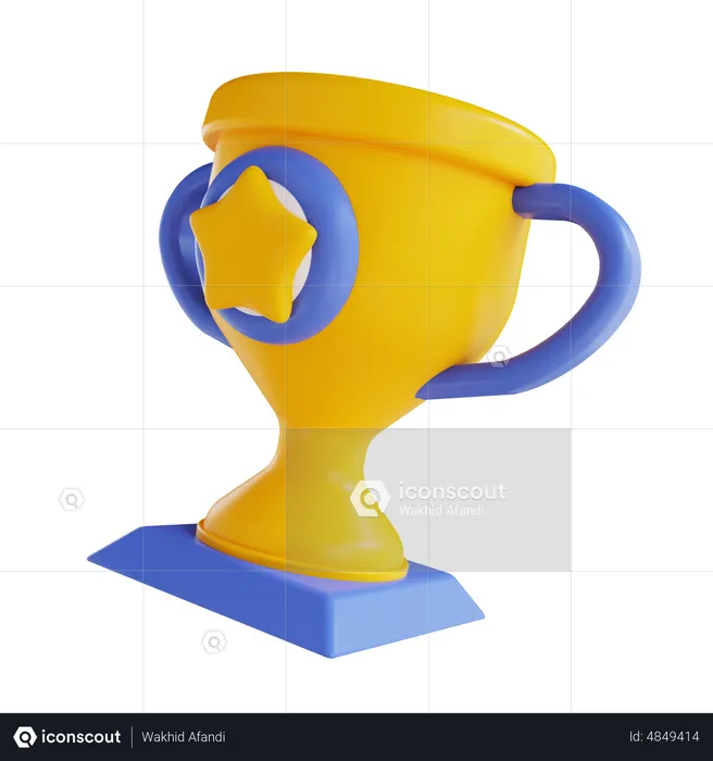 Troféu estrela  3D Icon