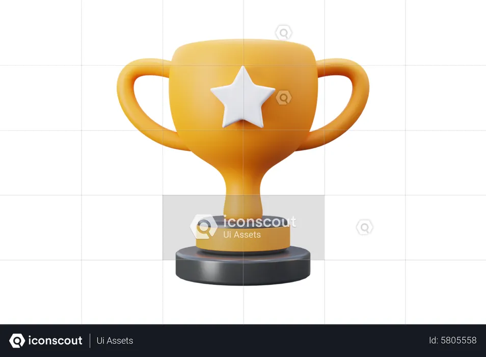 Troféu estrela  3D Icon