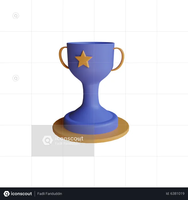 Troféu estrela  3D Icon