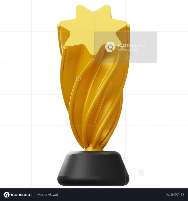 Troféu estrela  3D Icon