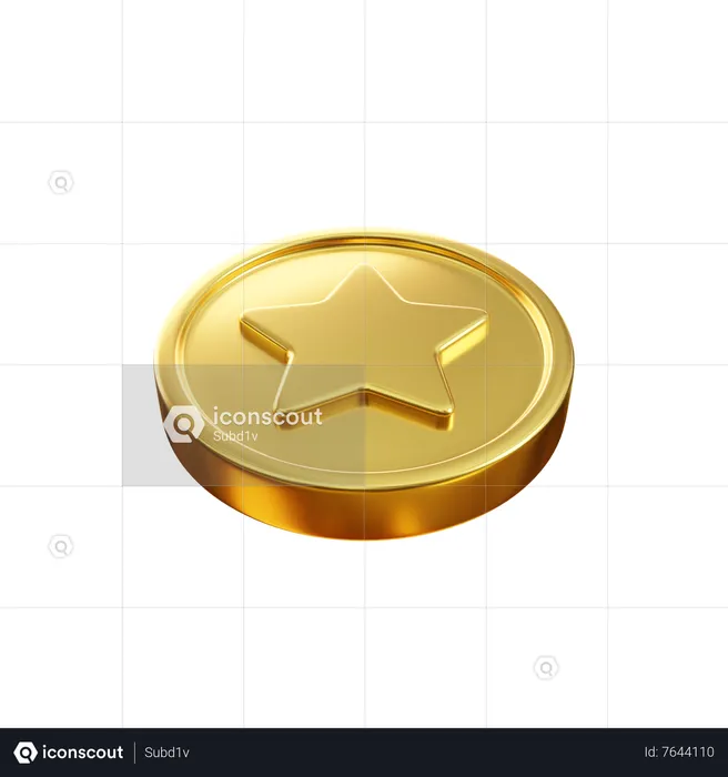 Moneda estrella  3D Icon