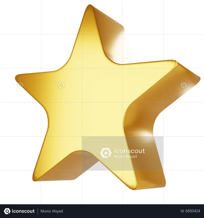 Estrella de bola de caramelo de oro  3D Icon