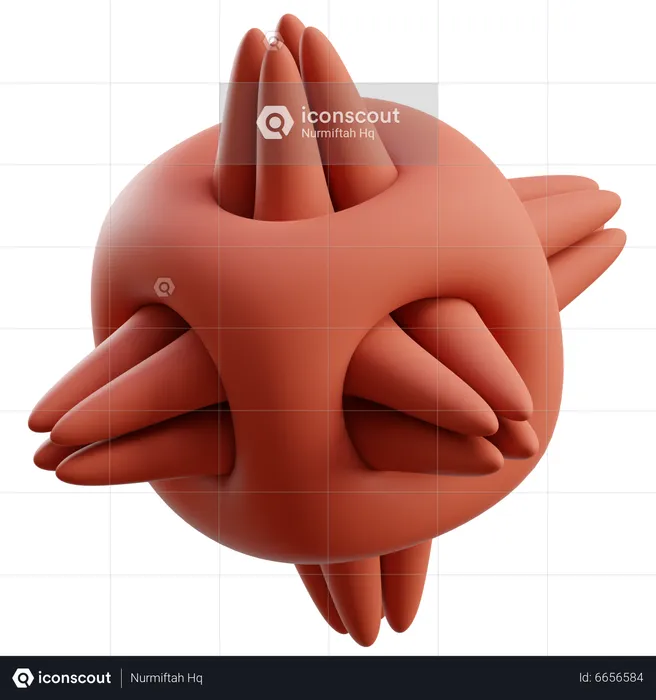 Forma abstracta de bola de estrella  3D Icon