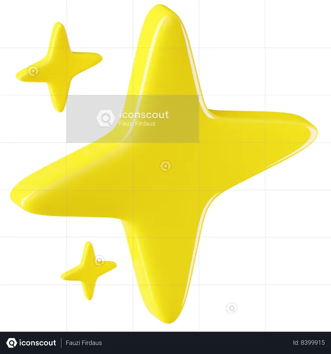 Estrella brillante  3D Icon