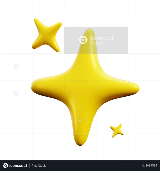 Estrella brillante  3D Icon