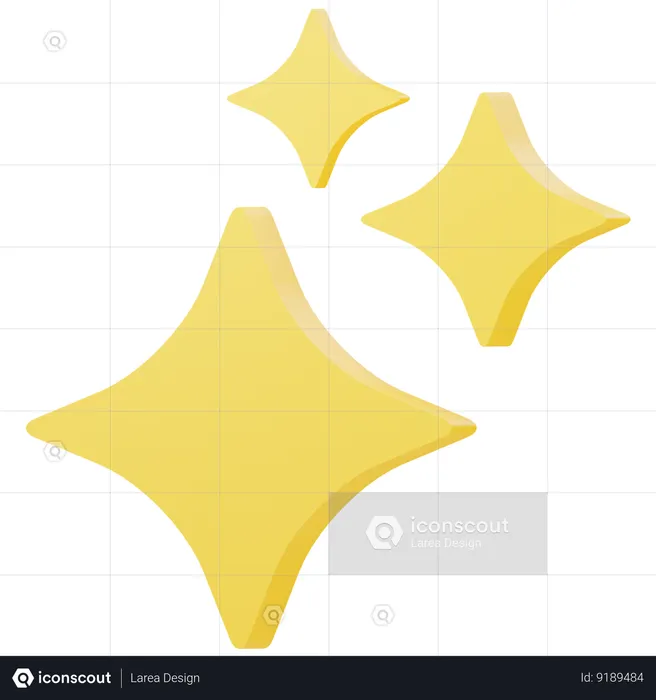 Estrella brillante  3D Icon