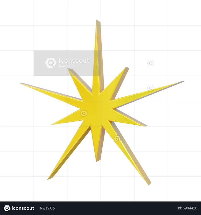 Estrella chispeante  3D Icon