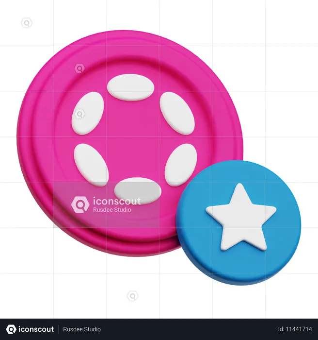 Estrella de lunares  3D Icon