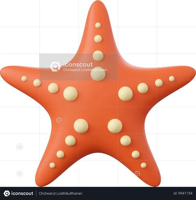 Estrella de mar  3D Icon