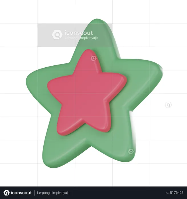 Estrella de navidad  3D Icon