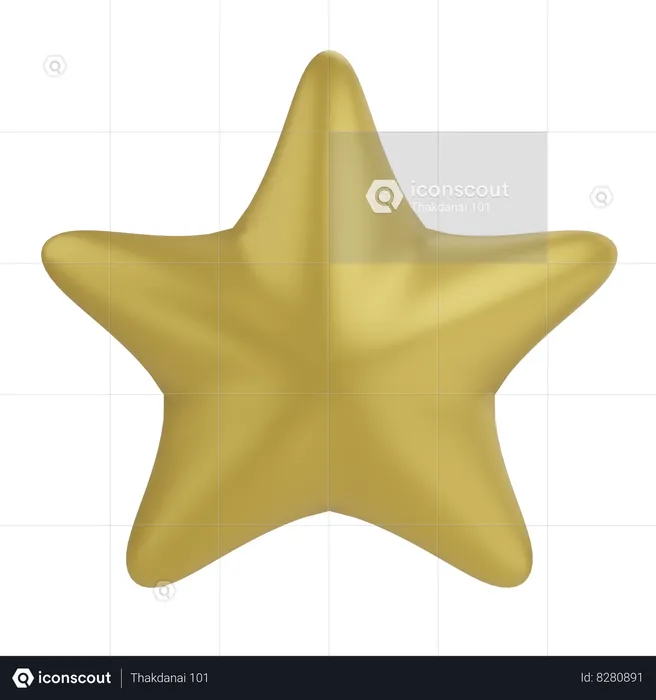 Estrella de navidad  3D Icon