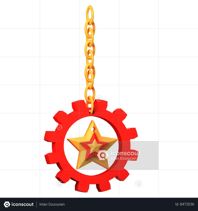 Estrella de navidad  3D Icon