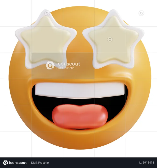 Estrella golpeada Emoji 3D Icon