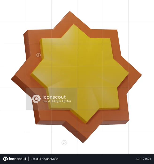 Estrella islámica  3D Illustration