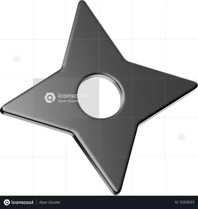 Estrella ninja  3D Icon