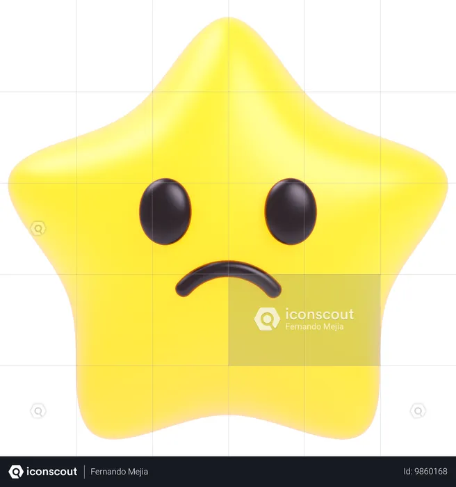 Estrella triste Emoji 3D Icon