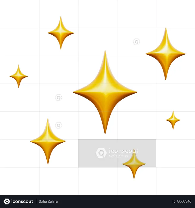 Estrellas chispeantes  3D Icon