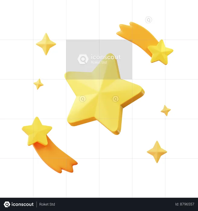 Estrellas giratorias  3D Icon