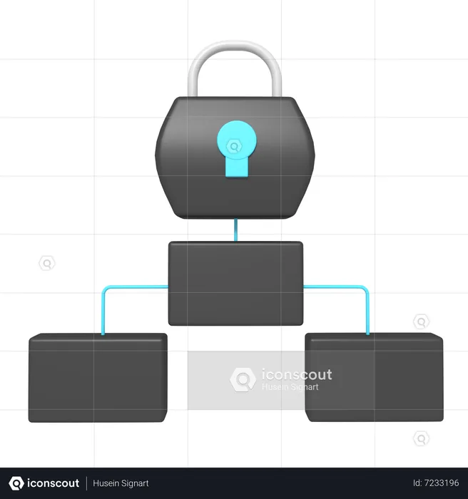 Estructura de candado  3D Icon