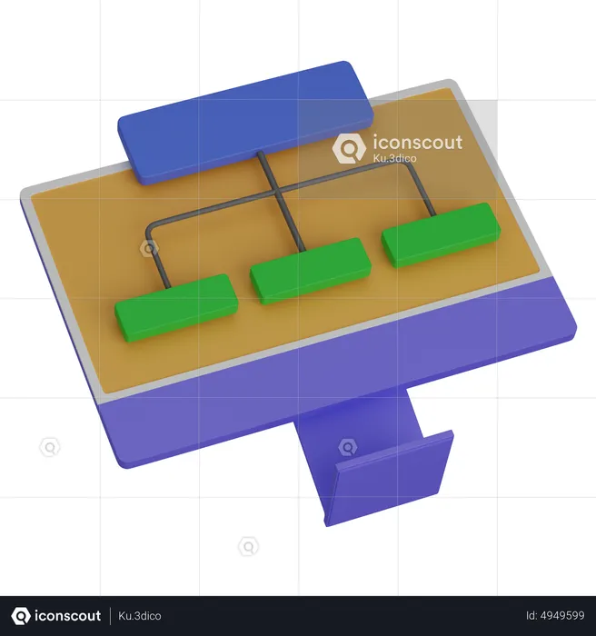 Estructura de la computadora  3D Icon