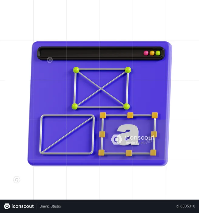 Estructura alámbrica  3D Icon