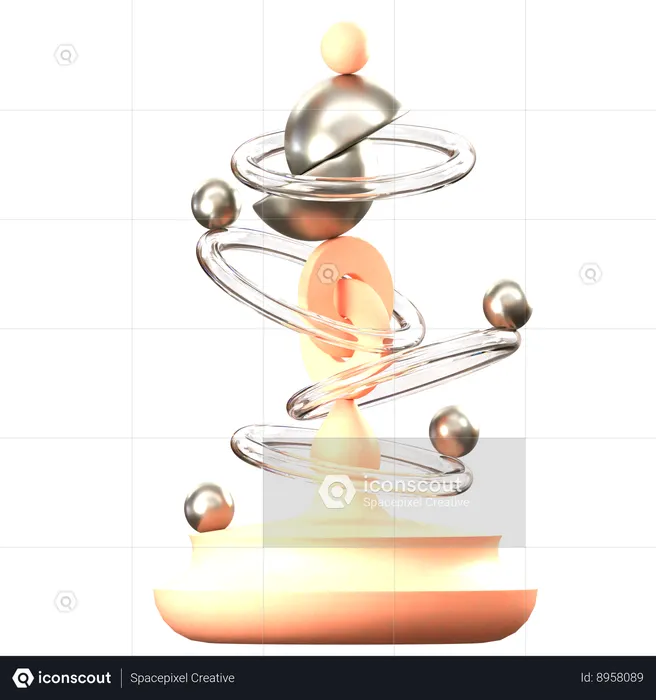 Estructura de equilibrio  3D Icon