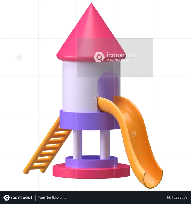 Estrutura de deslizamento de foguete  3D Icon