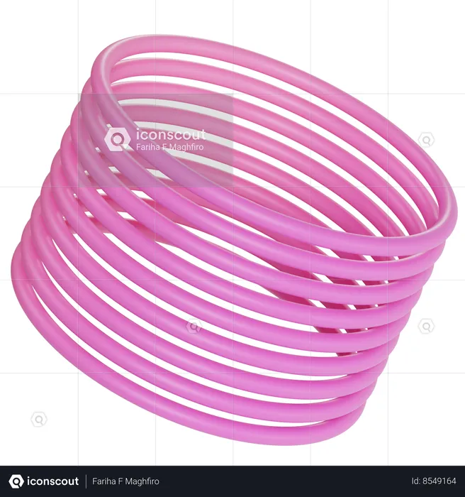 Estrutura Espiral Rosa  3D Icon