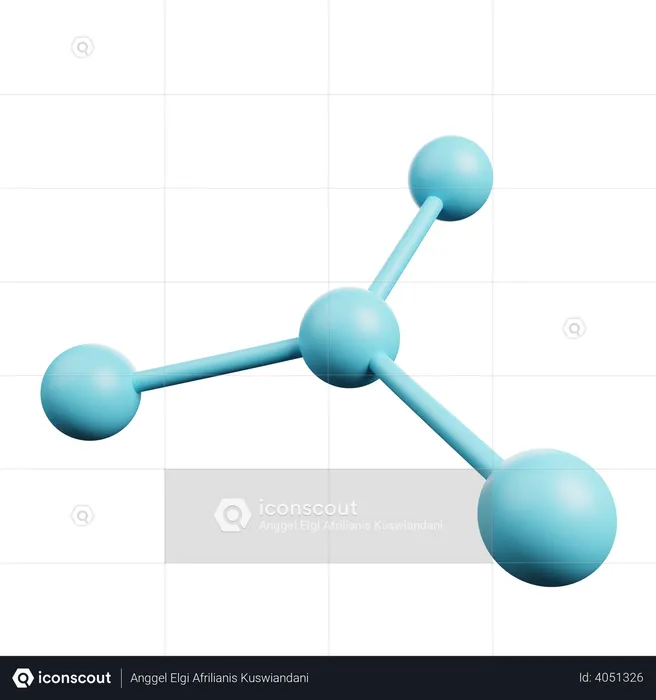 Estrutura molecular  3D Illustration