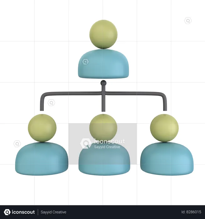 Estrutura organizacional  3D Icon