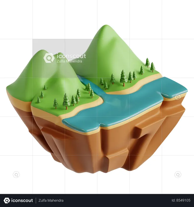 Estuary  3D Icon