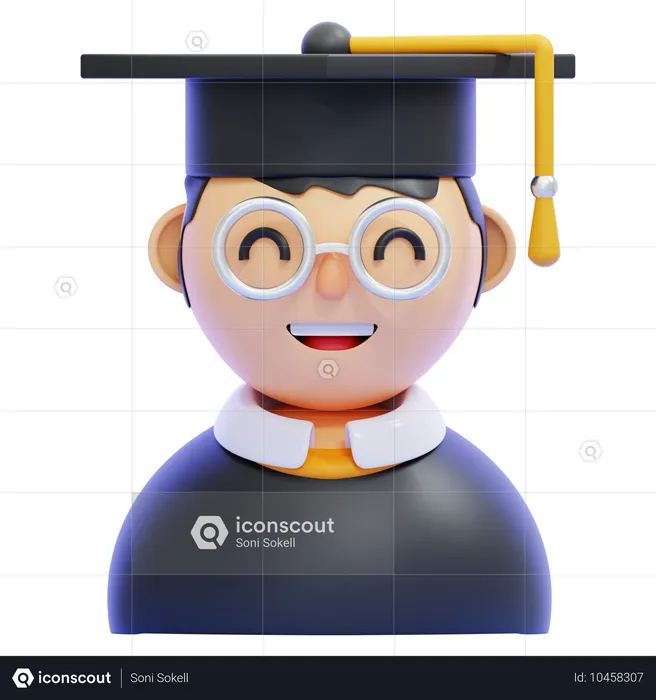 Estudante  3D Icon