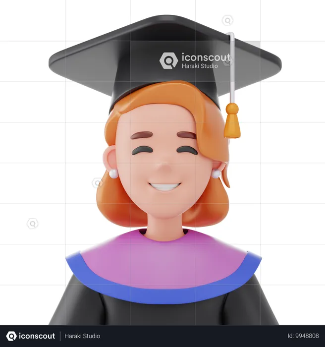 Mulheres estudantes de pós-graduação  3D Icon