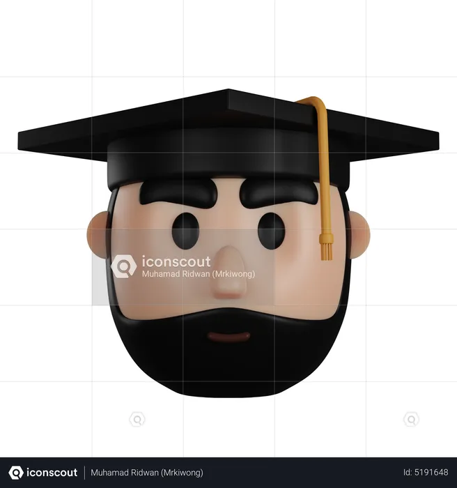 Estudiante graduado  3D Icon