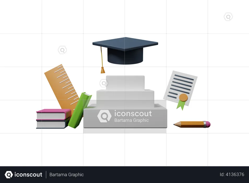 Estudio de graduación  3D Illustration