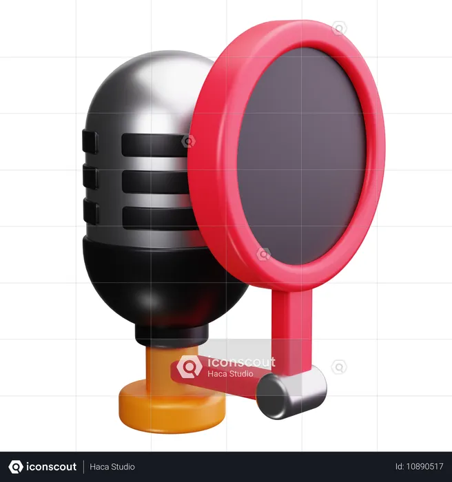 Micrófono de estudio  3D Icon