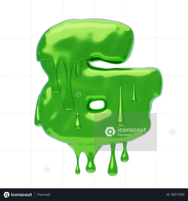 Et signe symbole forme Slime texte  3D Icon