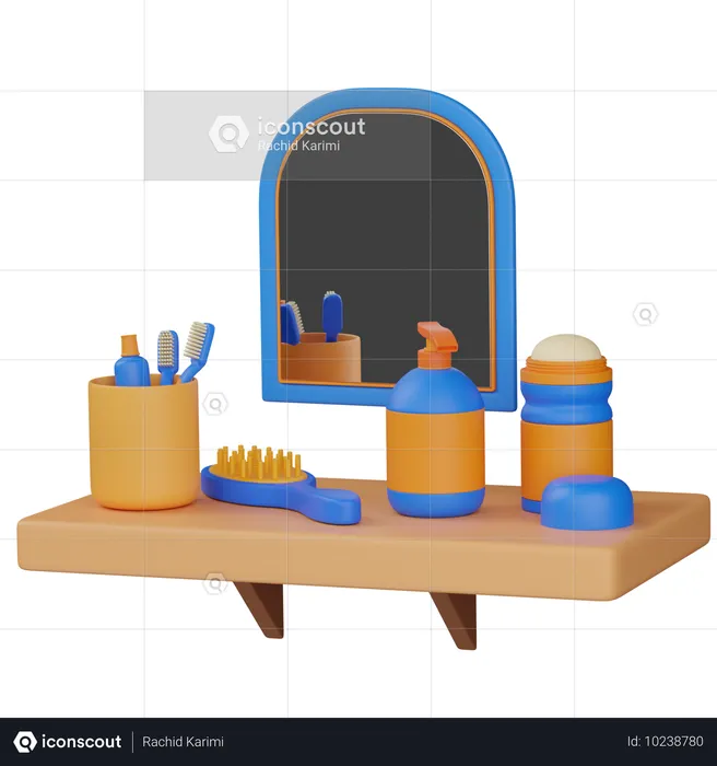 Étagère de salle de bain  3D Icon